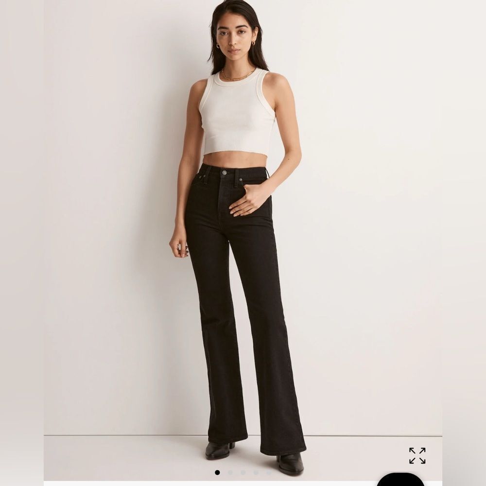Madewell The Perfect Vintage Flare Jean in Sherborn Wash Black- Size 25P Petite
